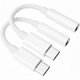 thumbnail image 1 of wonima11 USB-C to 3.5 mm Headphone Jack Adapter for Apple iPhone 15, iPad Pro, MacBook Pro/Air, Samsung S23/S22, Pixel 7 and More (White - 2 Pack), 1 of 1