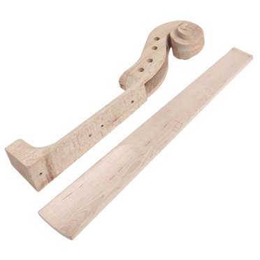 4/4 Maple Wood Violin Neck Hand Carved with Fret Board Fingerboard Luthiers