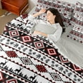 thumbnail image 4 of Castle Fairy Southwestern Aztec 7-Piece Full Bohemian Animal Deer Reversible Hippie Bedding Set, 4 of 8