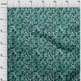 thumbnail image 3 of oneOone Polyester Lycra Teal Green Fabric Abstract Sewing Craft Projects Fabric Prints By Yard 56 Inch Wide, 3 of 4