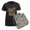 thumbnail image 5 of CafePress - Craft Beer Or Nothing Women's Dark Pajamas - Women's Short Sleeve Print T-Shirt and Pants Dark Cotton Pajama Set, 5 of 7