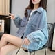 thumbnail image 3 of -chaqueta vaquera para mujer, ropa de calle coreana, chaquetas Cyberpunk, abrigo de gran tamaño, Estética de tendencia, otoño e invierno, 2022, 3 of 5