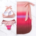 thumbnail image 4 of Gibobby Conjunto de Bikini Conjunto de piezas con falda de bikini dividida en degradado para mujer(Rosa,XL), 4 of 5