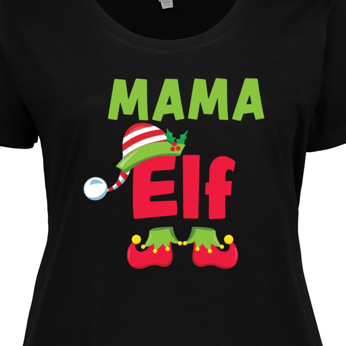 Inktastic Christmas Mama Elf Women's Plus Size T-Shirt