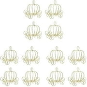 Set of 12 Pumpkin Carriage Candy Holder - Elegant Wire Candy Box Wedding Favor, Anniversary Wedding Halloween Princess Centerpiece