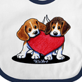 thumbnail image 4 of Inktastic Beagle Heartfelt Duo Boys or Girls Baby Bib, 4 of 4