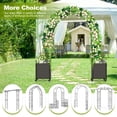thumbnail image 6 of Spaco 6.6 Feet Arch Arbor Trellis with 2 Planter Boxes & Detachable PE-Coated Metal Tubes-Black, Wedding Arch for Party Decoration, 6 of 9