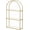 Gold Frame & Transparent Shelf, variant on Black Arched Frame Wall Shelf, Decorative 2 Tier Bathroom Wall Shelf with Transparent Tempered Glass Shelves and Robust Storage Capacity, 5.1" D x 16.3" W x 18.6" H