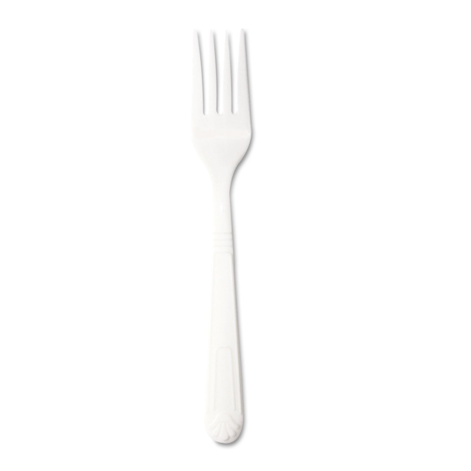 GEN Heavyweight Cutlery, Forks, Polypropylene, White, 1000/Carton