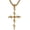Gold, variant on Men's Vintage Silver Nail Cross Punk Gothic Stainless Steel Barbed Wire Pendant Necklacee 22+2 Inch