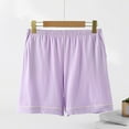 thumbnail image 2 of Lenpel Women's Plus Size Sweat Shorts Cotton Elastic Waist Pull on Soft Comfy Lounge Workout Shorts Sleepwear Pj Bottoms, 2 of 6