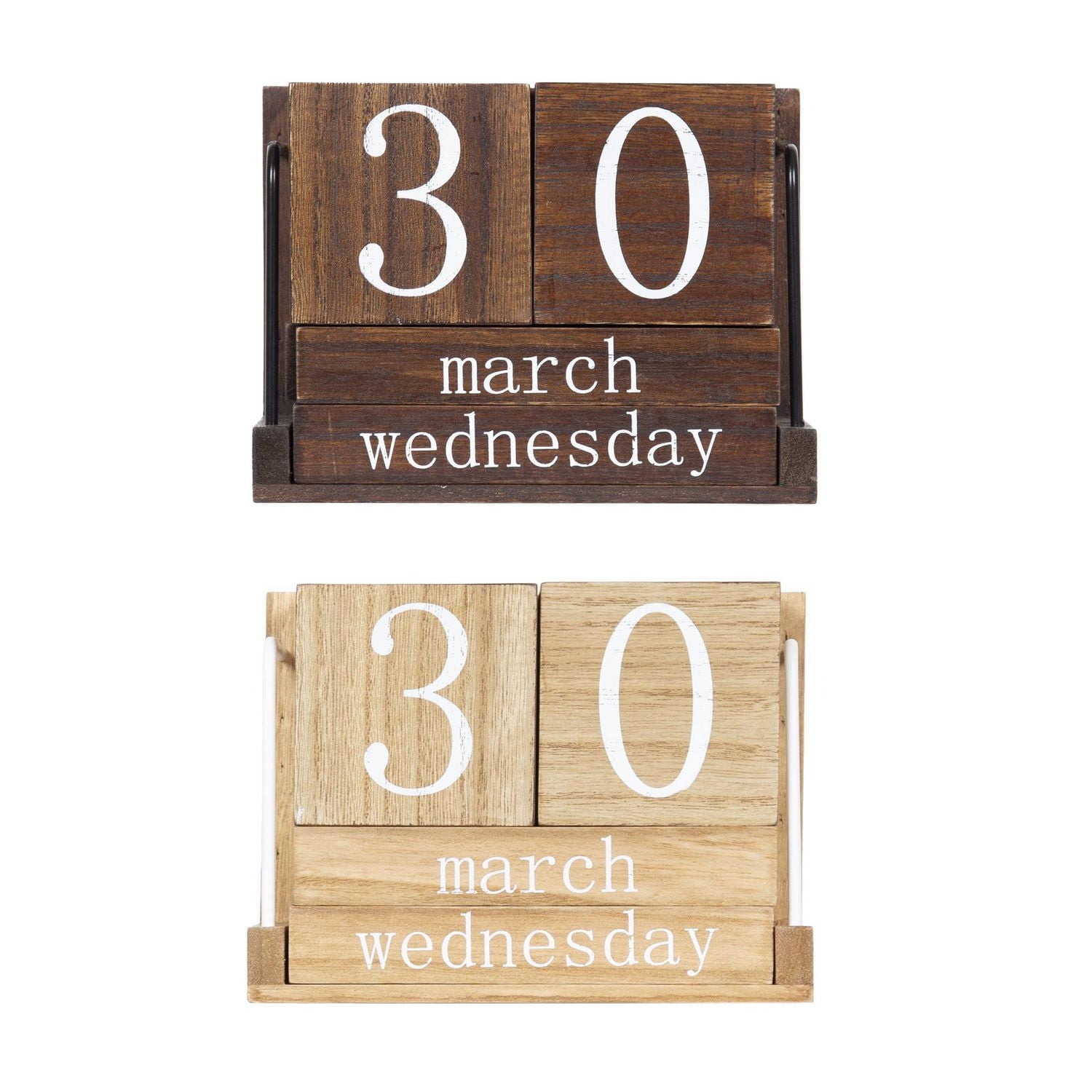 hometrends Benbrook Desk Calendar, White/Brown