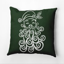 16" x 16" Simply Daisy Santa Baby Polyester Accent Pillow, Green (1 Count)