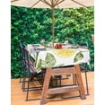 thumbnail image 3 of Fsddascl Lemon Flower Outdoor Tablecloth - 60x102 Inch Rectangle Dining Table Cover, Yellow Fruit Floral Country Bee Summer Waterproof Outdoor Table Cloth with Umbrella Hole & Zipper for Patio, 3 of 7