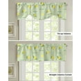 thumbnail image 5 of Checkered Letters Lemon Leaves Kitchen Curtains Balcony Adjustable Roman Blinds Small Short Curtain for Living Room, 5 of 6