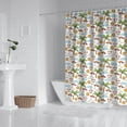 thumbnail image 3 of Tropical Beach Sunset Shower Curtain 72x84 Inch - Vibrant Hawaiian Sunset Beach Design Waterproof Bathroom Drapes Fade-Resistant Polyester Fabric Includes 12 Hooks, 3 of 5