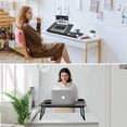 thumbnail image 3 of Laptop Desk for Bed Couch,Lap Desk for Laptop,Portable Laptop Stand for Desk,Small Adjustable Laptop Desk,Foldable Bed Table for Laptops and Writing, Bed Tray Table with Cup Holder(Black), 3 of 6