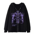 thumbnail image 1 of Sudadera Para Mujer Sudaderas de Cuello Redondo Camiseta de Manga Larga de Moda Frente Abierto Ropa de Abrigo Suelta Blusa Estampada Cremallera Abrigo Con Capucha Tops Odeerbi  ODB130458, 1 of 3