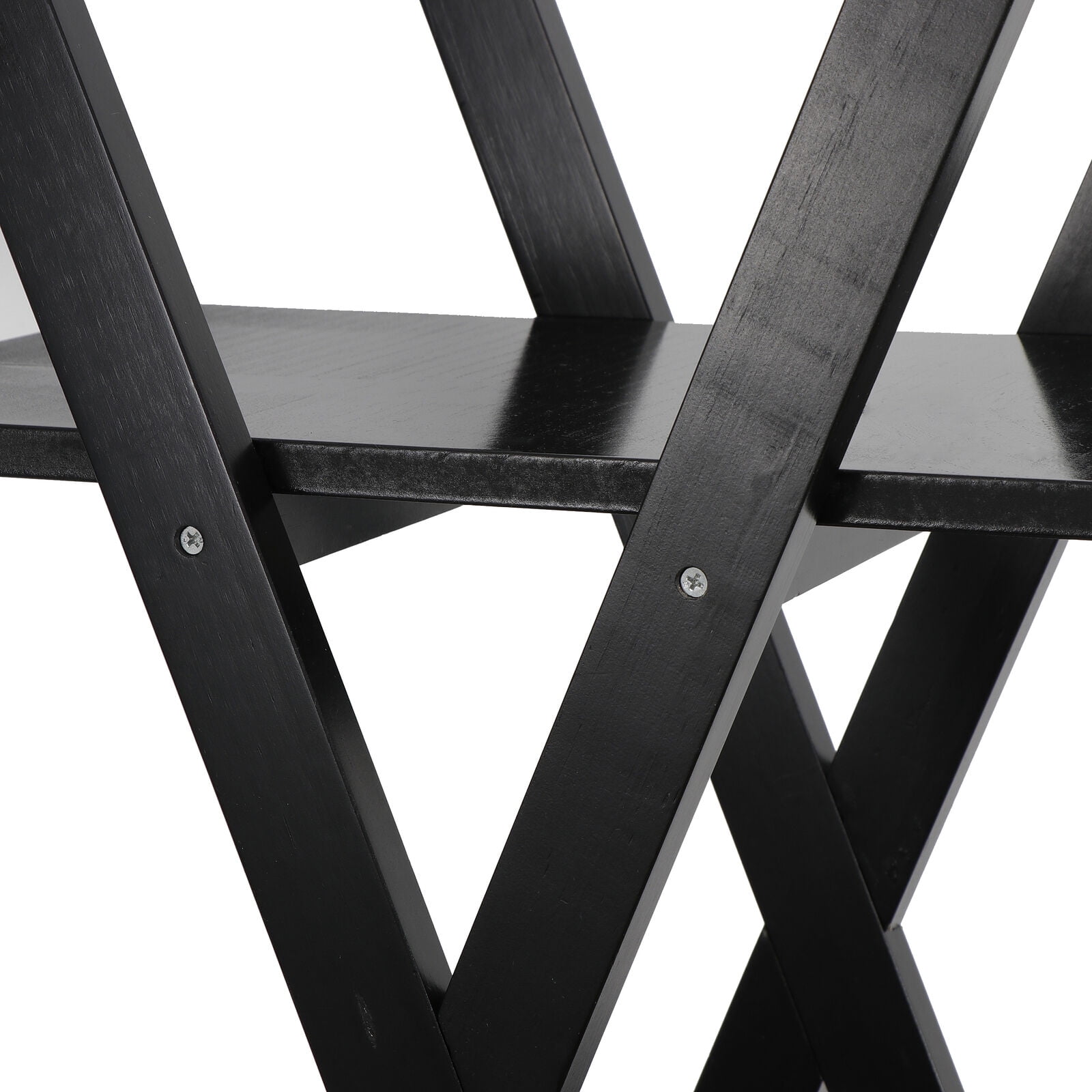 ZENSTYLE 4 Tiers A Shaped Bookshelf Organizer Media Storage Cabinet RackZENSTYLE 4 Tiers A Shaped Bookshelf Organizer Media Storage Cabinet Rack