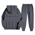 thumbnail image 5 of CONFREE Mens 2 Peice Sweatsuit Casual Men's Jogging Tracksuit Set Letter Graphic Pullover Hoodies Pants Athletic Sweat Suit for Men, 5 of 7