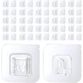 thumbnail image 1 of Ganchos Adhesivos Doble Cara, 25 Pares Ganchos para Pared Transparentes, Ganchos Autoadhesivos sin Clavos, Aplicable para Cocina Baño Salón Oficina, Adecuado Regleta y Marcos de Fotos, 1 of 4