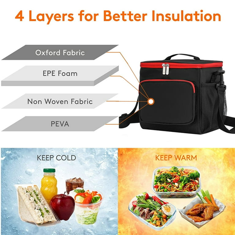 Insulated Lunch Bag Reusable Large Lunch Box for Men Women