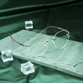 thumbnail image 5 of VisionGlobal Metal Readers for men/women Blue Light Blocking,Hand-set Diamond Fashion Square Glasses (Pink Clear, +2.00 Magnification), 5 of 5