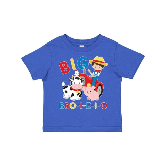 Inktastic Farmer Tractor Eieio Big Bro Boys Toddler T-Shirt