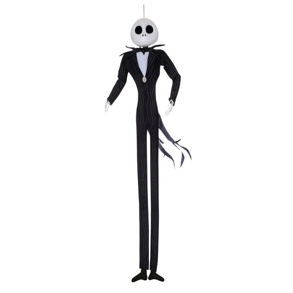 Disney's "The Nightmare Before Christmas" Jack Skellington 6' Posable Hanging Character Decoration, Officially Licensed Product
