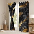 thumbnail image 3 of jejeloiu Modern Graffiti Geometric Curtains Pack of 2 (42x84 Each),Gold Black Curtains Blackout For Adults, 3 of 6