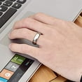 thumbnail image 5 of NUNCAD 6mm Tungsten Classic Ring Plain Dome High Polished Wedding Band Comfort Fit Size 7-12, 5 of 5