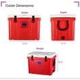 thumbnail image 3 of Vortex Elite Series 55-Quart Rotational-Molded Customizable Cooler System with 2 Sets of Beach Wheels, Red, 3 of 9