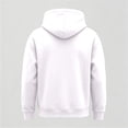 thumbnail image 3 of Men's Classic Solid Fleece Pullover Hoodie, Drawstring Hooded Sweatshirt with Kangaroo Pocket, for Fall Winter Daily Casual Wear White XXXL, 3 of 6