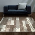 thumbnail image 4 of 7' X 9' Light Blue And Ivory Patchwork Power Loom Stain Resistant Area Rug, 4 of 5