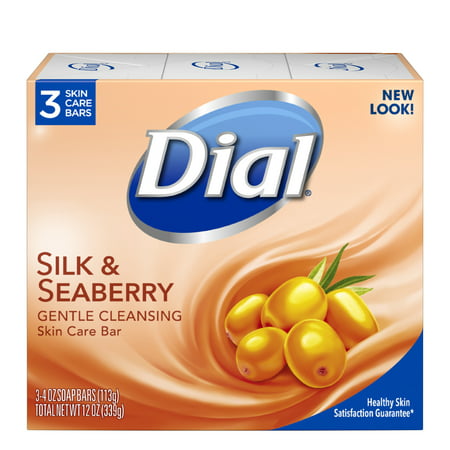 Dial Skin Care Bar Soap, Silk & Seaberry, 4 Ounce, 3
