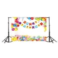 thumbnail image 3 of ABPHOTO 7x5ft Photography Backdrop Happy Birthday Colorful Balloons Ribbon 1st Birthday Photo Background Backdrops, 3 of 4