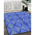 thumbnail image 3 of Ahgly Company Machine Washable Indoor Rectangle Transitional Sky Blue Area Rugs, 2' x 4', 3 of 7
