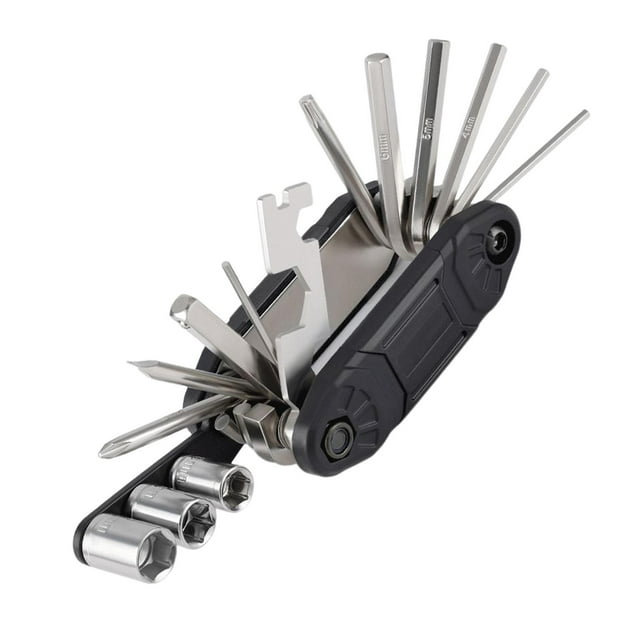 Piezas de cambio de neumáticos Herramienta de reparación de neumáticos de bicicleta Multiherramienta Profesionales Destornillador ligero Plegable para Negro Sunnimix Reparación de bicicletas