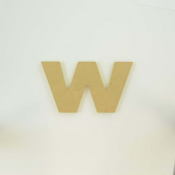 Package of 1, 14 Inch X 3/4" Thickness MDF Letter w in The Arial Font, Thick, Lower Case for Art & Craft Project, Made in USA