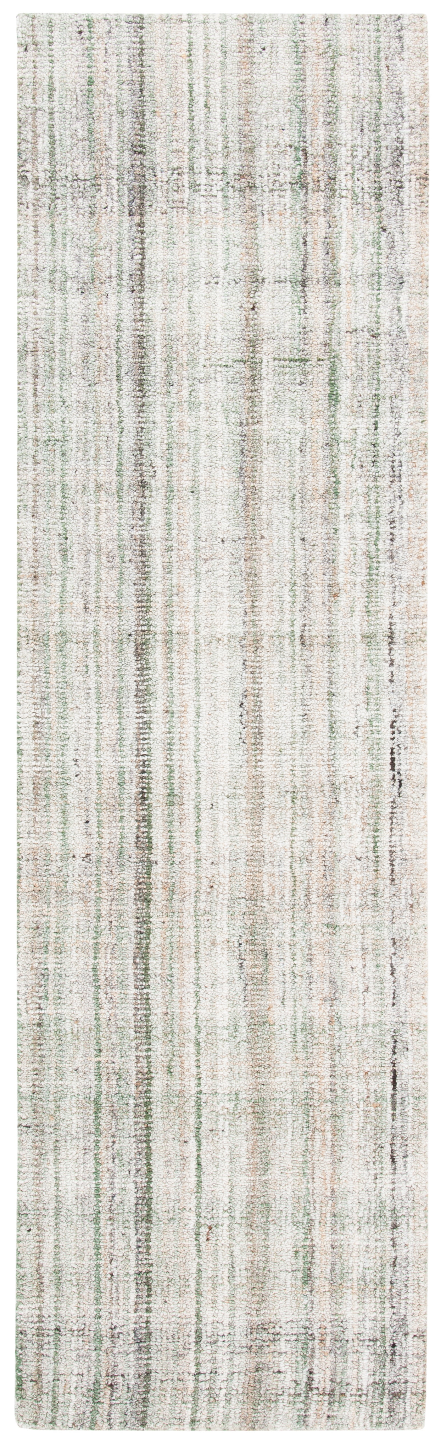 SAFAVIEH Abstract Jerrald Striped Runner Rug, Green/Sage, 2'3" x 12'