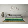 thumbnail image 3 of Ahgly Company Machine Washable Indoor Rectangle Abstract Turquoise Blue Contemporary Area Rugs, 8' x 12', 3 of 4