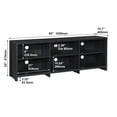 thumbnail image 6 of Livelylodge 65 in. Wood Black Oak TV Stand with 6 Storage Shelves Fits TV's up to 62 in., 6 of 7