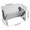 Silver, variant on Portable Camping Grill,Stainless Steel Camping Stove,Small Assemblable Removable BBQ Grill Tabletop Fire-Pit,Grill Backpacking Stove for Outdoor Camping Barbecues Traveling Garden Picnics