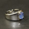 thumbnail image 2 of Unheated and Untreated Ceylon Blue Sapphire Neelam Stone Elegant Style Ring for Men and Women in 925 Sterling Silver, 2 of 3