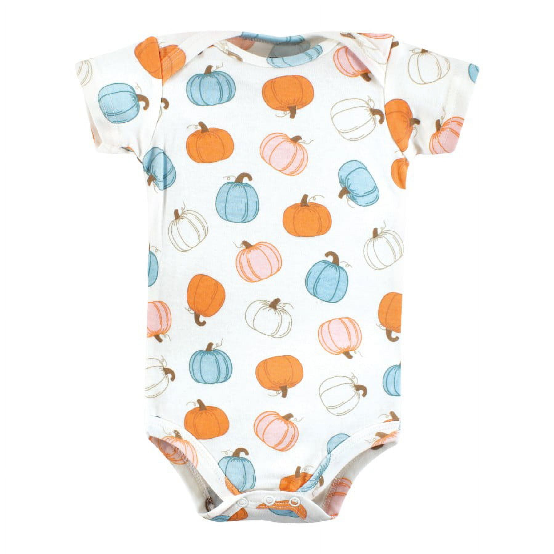 Hudson Baby Infant Girl Cotton Bodysuits, Happy Fall, 3-6 Months
