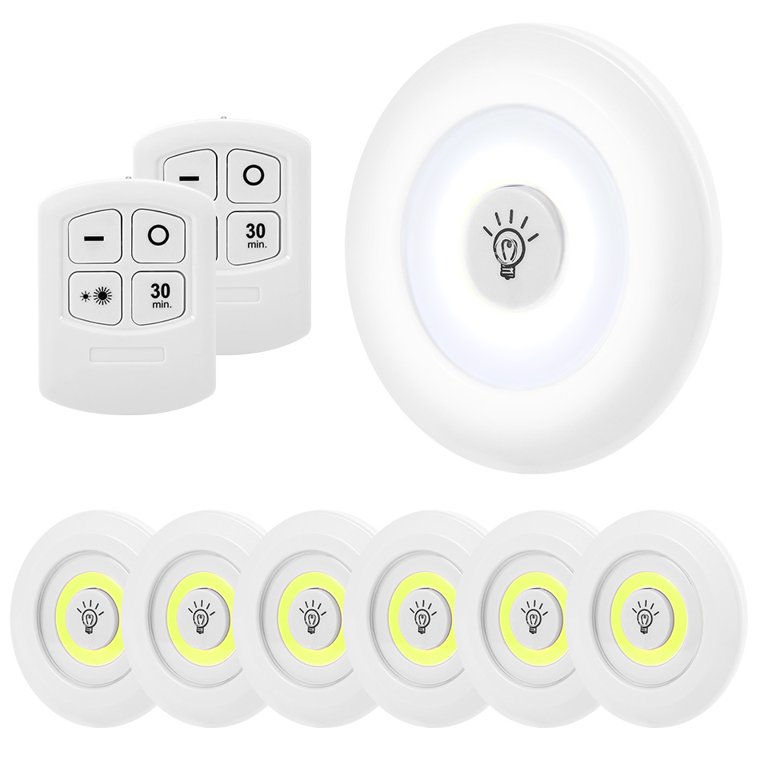 6pcs/3pcs Smart Wireless LED Under-Cabinet Lights COB Night Light With  Remote Control - Perfect For Wardrobe, Kitchen & More