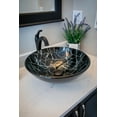 thumbnail image 5 of Black and Silver Streamers Round Glass Vessel Sink, 5 of 8