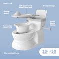 thumbnail image 3 of Real Feel 2-in-1 Potty with Wipes Storage, Flushing Sounds & Disposable Liners - Realistic Toilet - Easy to Clean & Assemble - Jool Baby (Gray), 3 of 7