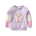 thumbnail image 2 of Esaierr Toddler Girls Pullover Sweater Kids Crewneck Winter Sweater Cute Long Sleeve Tops Sweatshirts Shirts for 1-7Y, 2 of 5