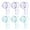 Blue+purple, variant on 6 Pack Toothbrush Heads Dustproof Cover Compatible with Oral B, Fits for Oral-B iO Series, Pro 1000, 1500, 5000, 7500 Electric Toothbrush, Protects Brush Head and Convenient Travel